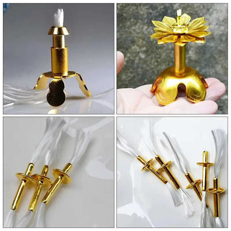 3Pcs Oil Lamp Wick Tubes – Cotton & Alloy Replacement Parts Lamp Wick Tubes Nixie