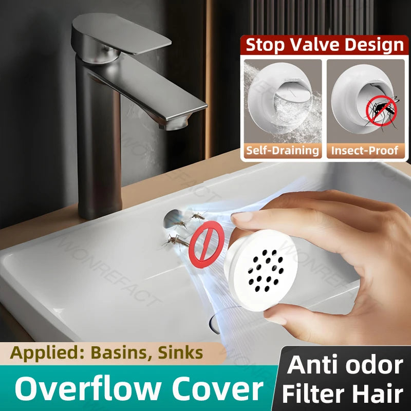 Silicone Overflow Ring Cover for Bathroom Sink & Washbasin Bathroom Sink Accessory Nixie