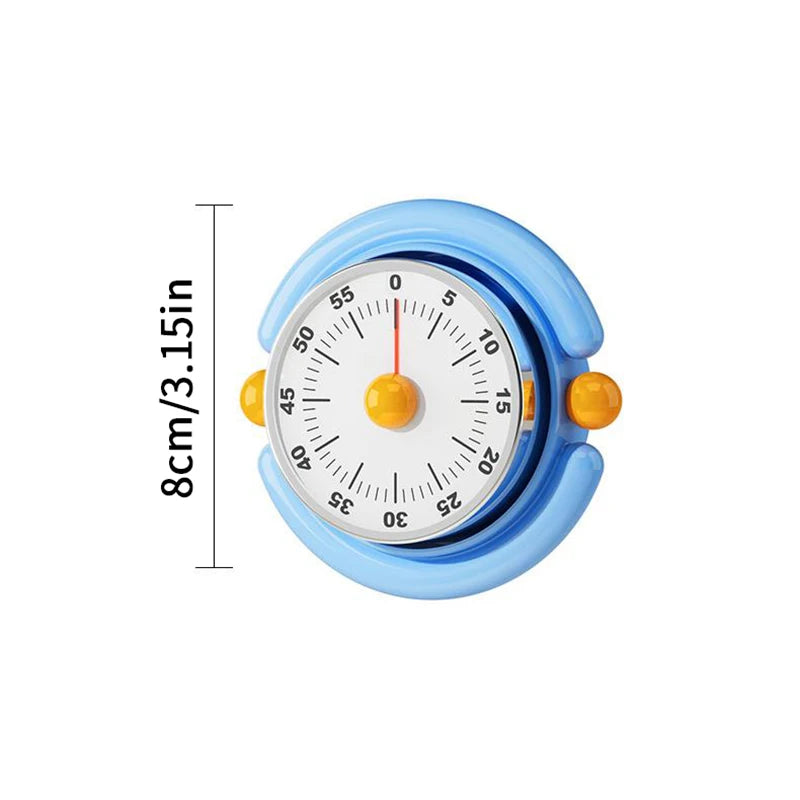 Vintage Mechanical Kitchen Timer – 60-Min Magnetic Countdown