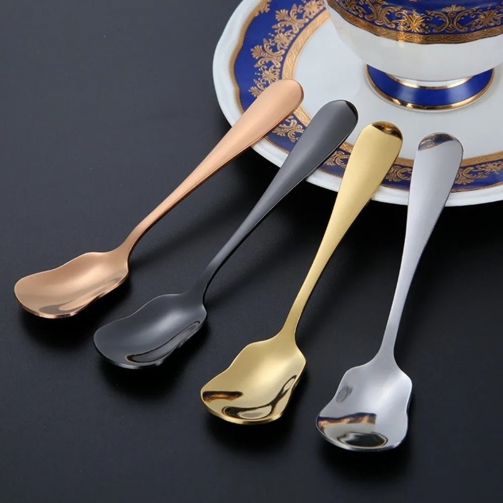 304 Stainless Steel Dessert Spoon – Short Handle Cake Spoon