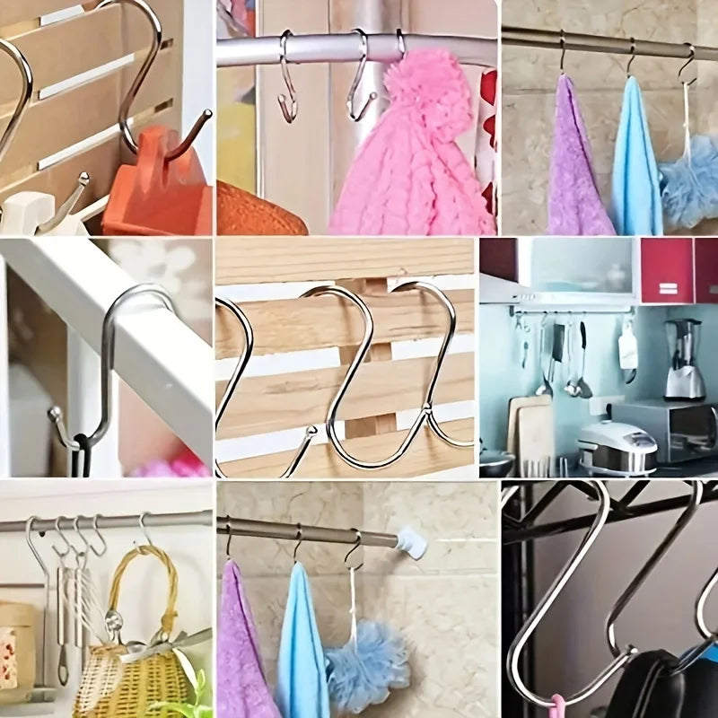 Stainless Steel S-Hook Set 5/13 Pcs – Kitchen & Wardrobe Hooks S-Hook Set Nixie