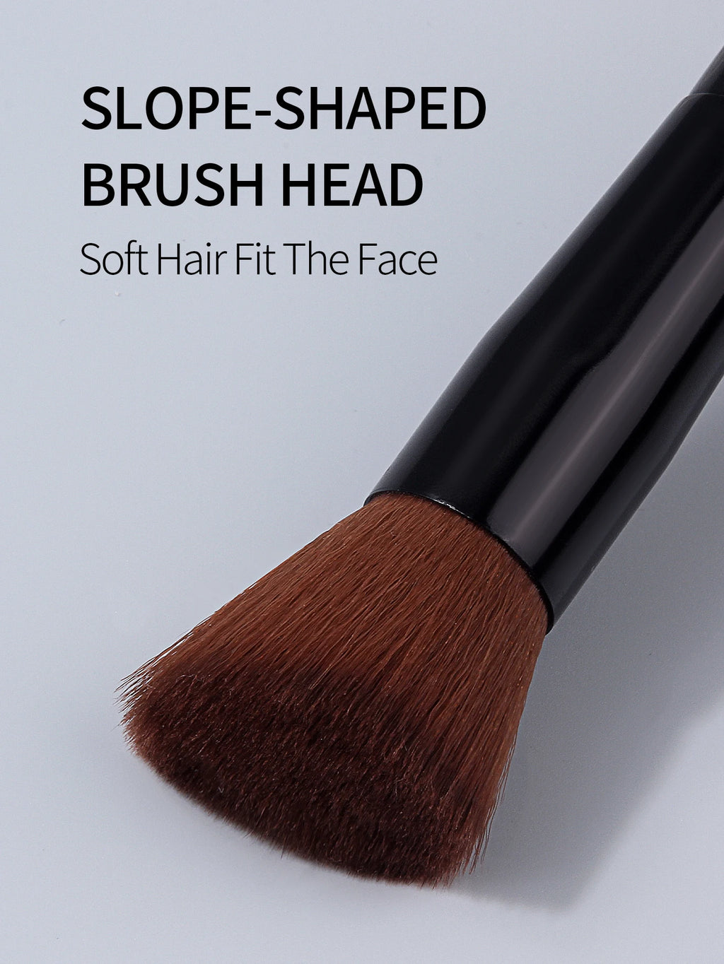 Nixie 2-Pc Angled Foundation Brush & Powder Puff Set Makeup Brush Set Nixie