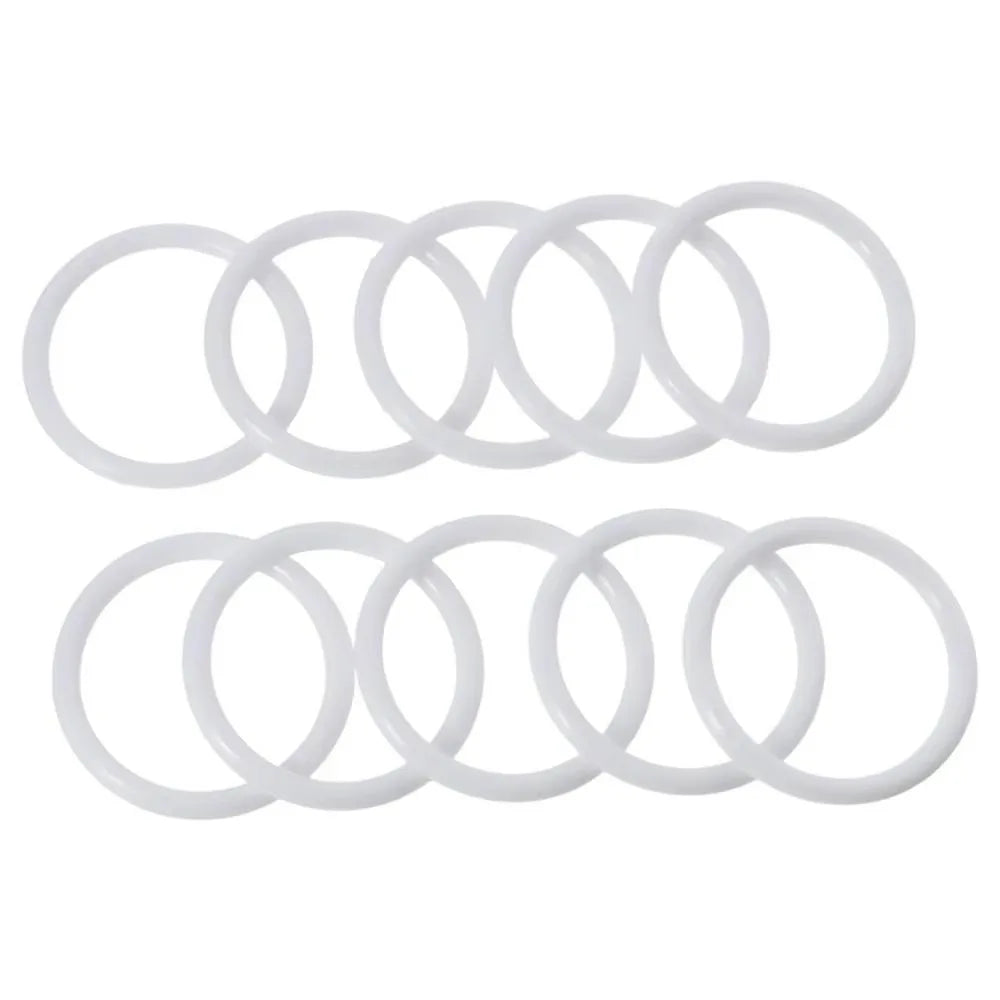 10PCS White Plastic Macrame Hoops Rings 6–12cm Wreath Craft