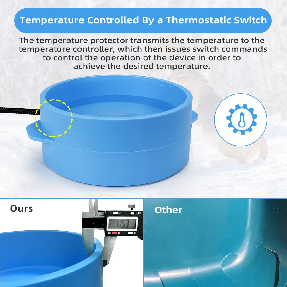 Heated Pet Bowl 2-in-1 Food & Water Warmer for Cats & Dogs Heated Pet Bowl Nixie
