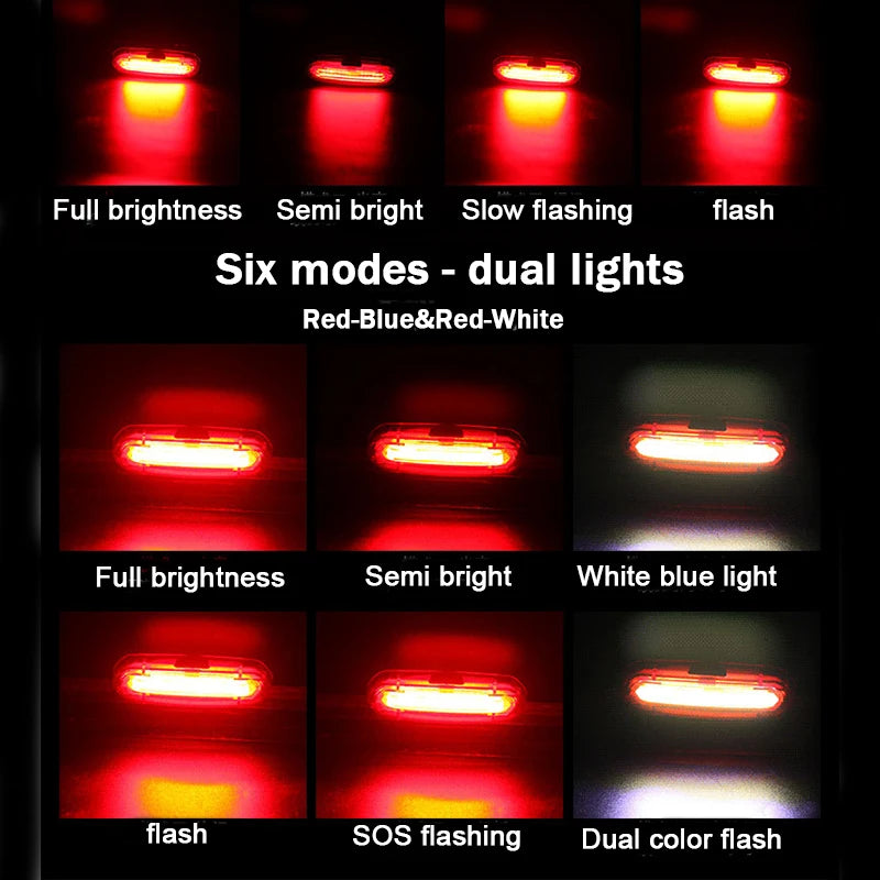 BUCKLOS LED Bike Tail Light – Rechargeable, IPX6 Waterproof Bike Rear Light Nixie