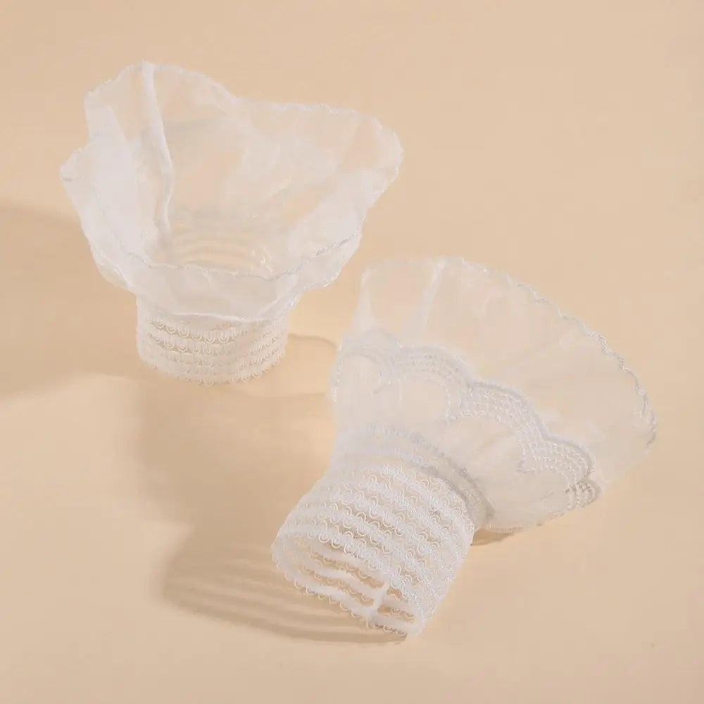 Victorian Lace Ruffled Detachable Wrist Cuffs | Fake Sleeves Detachable Wrist Cuffs Nixie