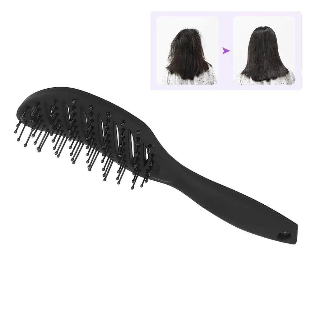 Curved Vent Hair Comb with Nylon Bristles – Travel & Daily Hair Comb Nixie