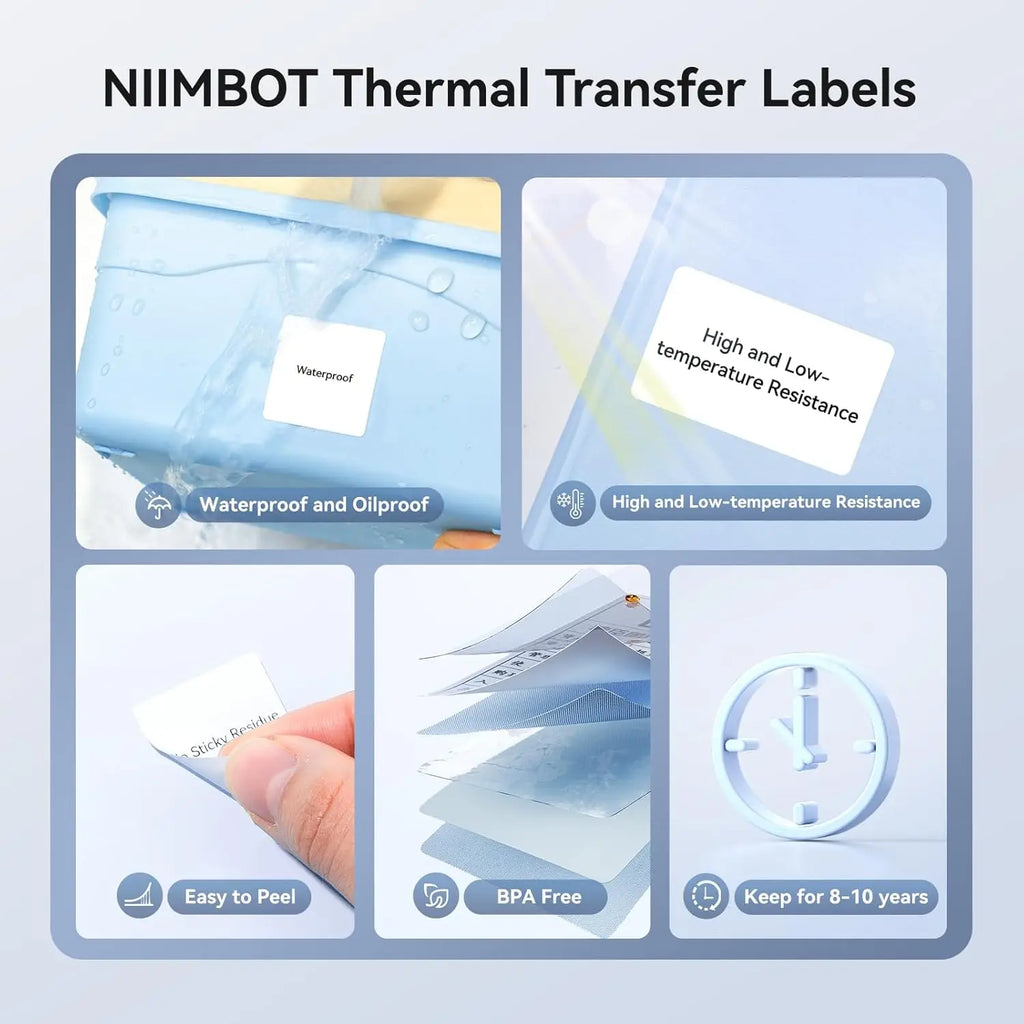 Niimbot M2 Thermal Transfer Label Paper & Color Ribbon 20-50mm Label Paper & Ribbon Nixie