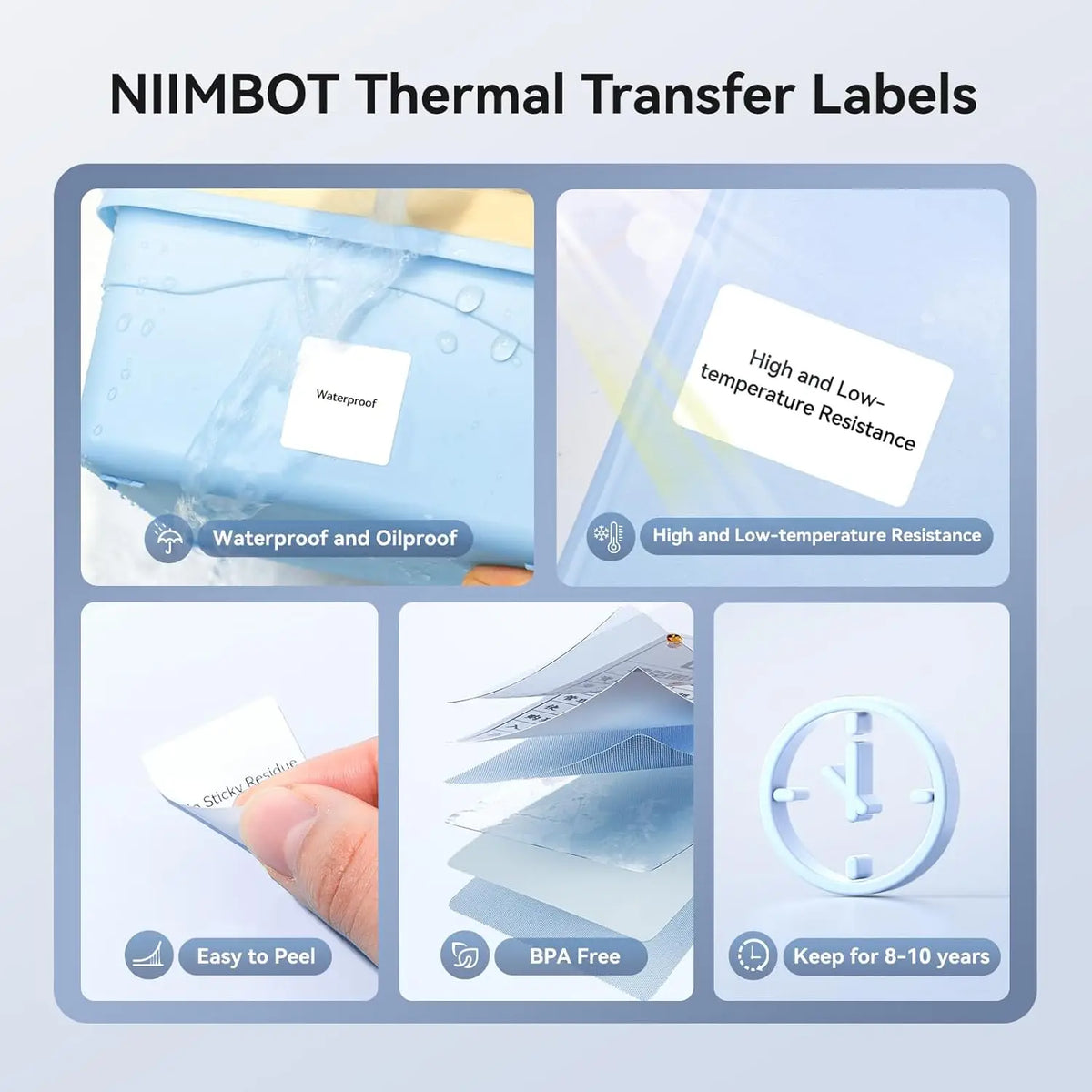 Niimbot M2 Thermal Transfer Label Paper & Color Ribbon 20-50mm Label Paper & Ribbon Nixie