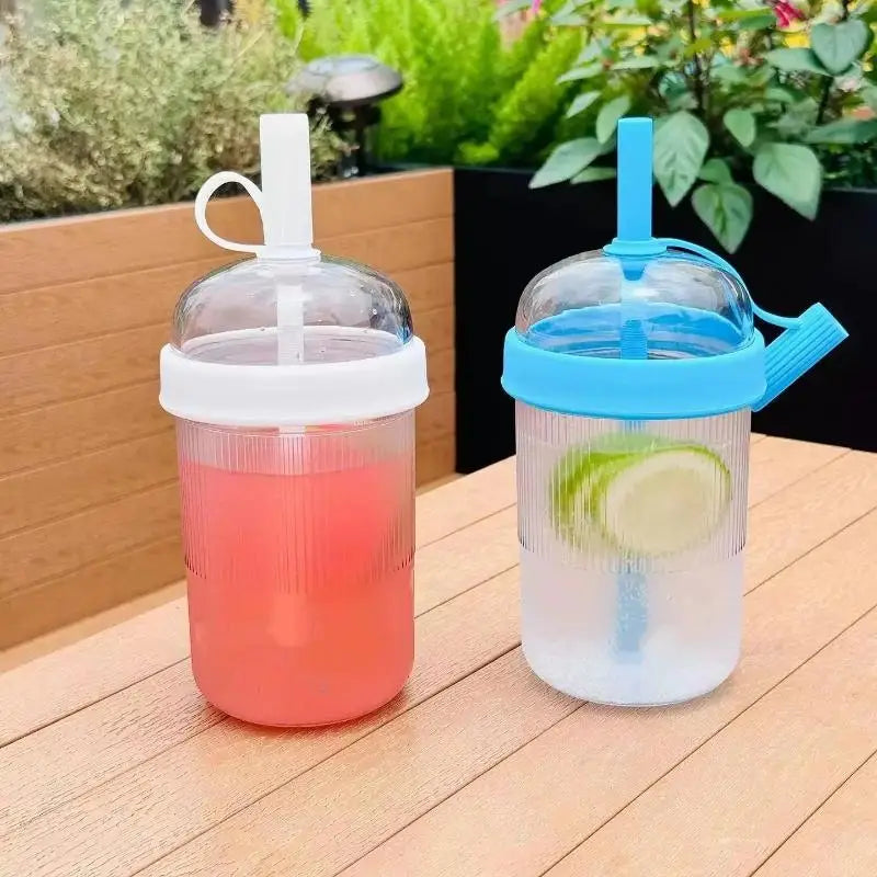 Leak-Resistant Tumbler with Lid & Straw for Iced Coffee Reusable Straw Tumbler Nixie
