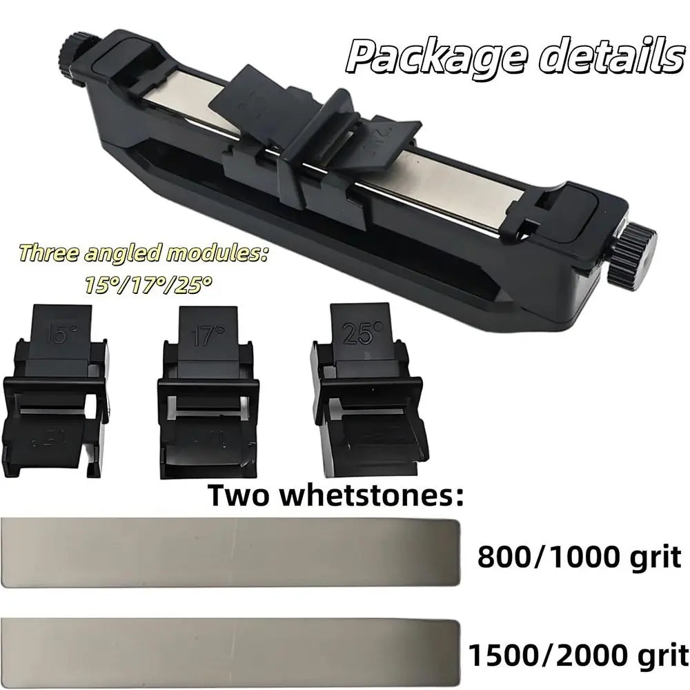 Adjustable Angle Knife Sharpener – Dual Whetstone & Non-Slip Grip Knife Sharpener Nixie
