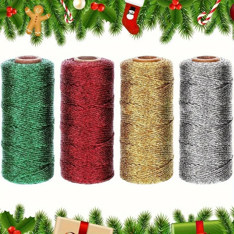 1.5mm 100M Gold Silver Macrame Cord Rope for DIY Crafts Macrame Craft Cord Nixie