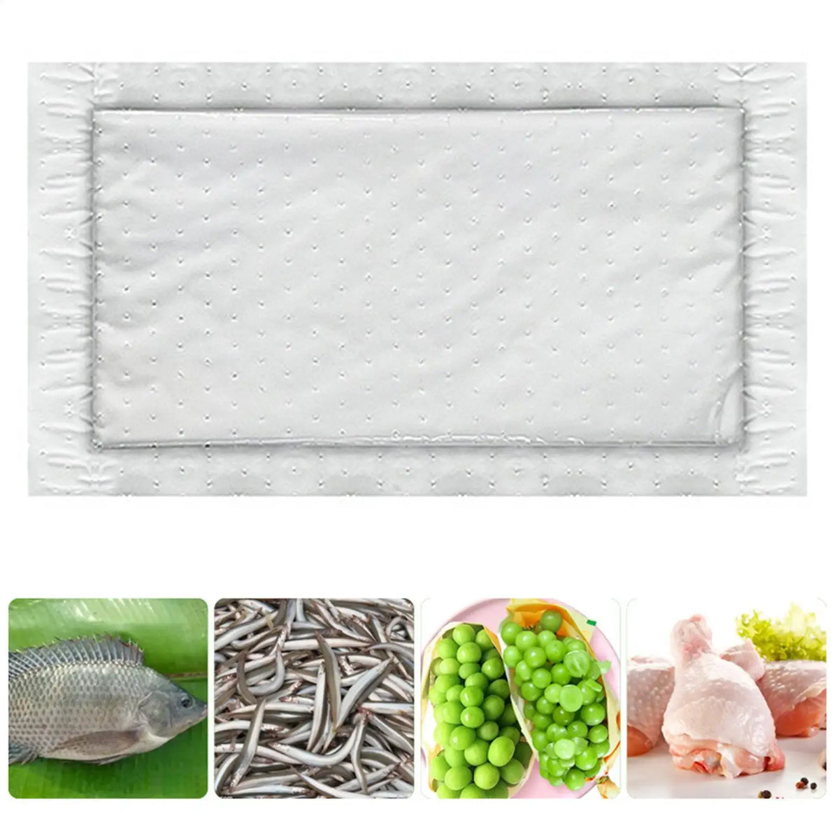 100PCS Meat Absorbent Pads – Dri-Lock Food Freshness Pads Meat Absorbent Pads Nixie