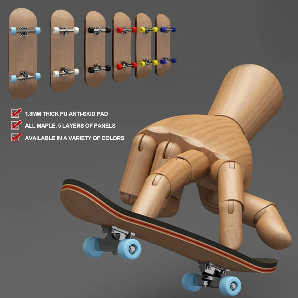 Maple Wood Finger Skateboard – Mini Fingerboard Toy Gift Finger Skateboard Nixie