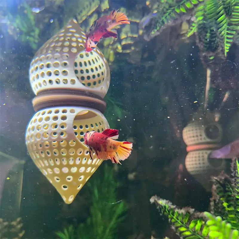 Suspended Cone Fish Hideout Bed – Aquarium Tank Decoration Aquarium Fish Hideout Nixie