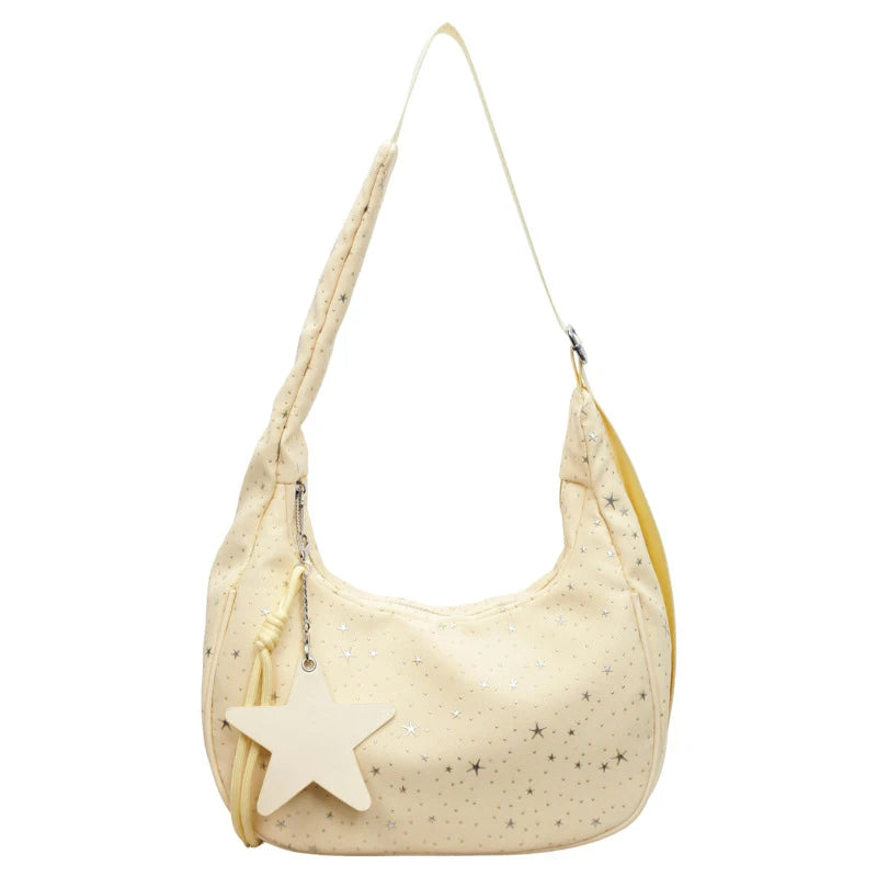 Pleated Tote Crossbody Bag – Women's Star Shoulder Handbag Crossbody Shoulder Bag Nixie