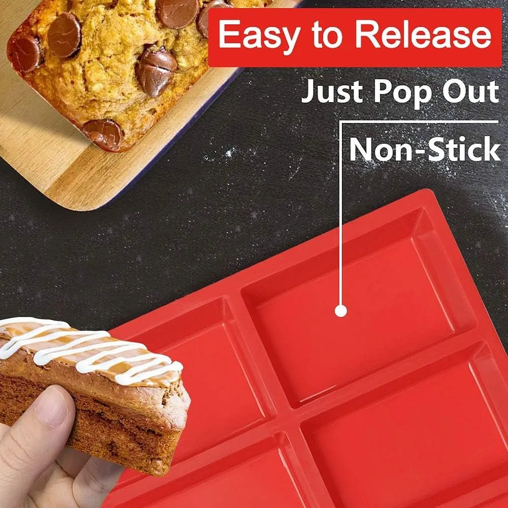 9-Cavity Silicone Loaf Pan – Nonstick Bread & Baking Mold
