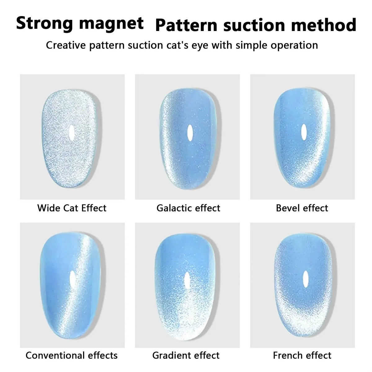 2-Piece Cat Eye Nail Magnet Set – Silicone Gel Nail Art Tool Nail Art Magnet Nixie
