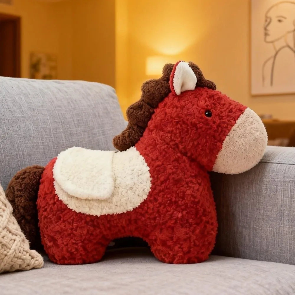 Horse Stuffed Animal Plush Throw Pillow – Lunar New Year Gift Plush Throw Pillow Nixie