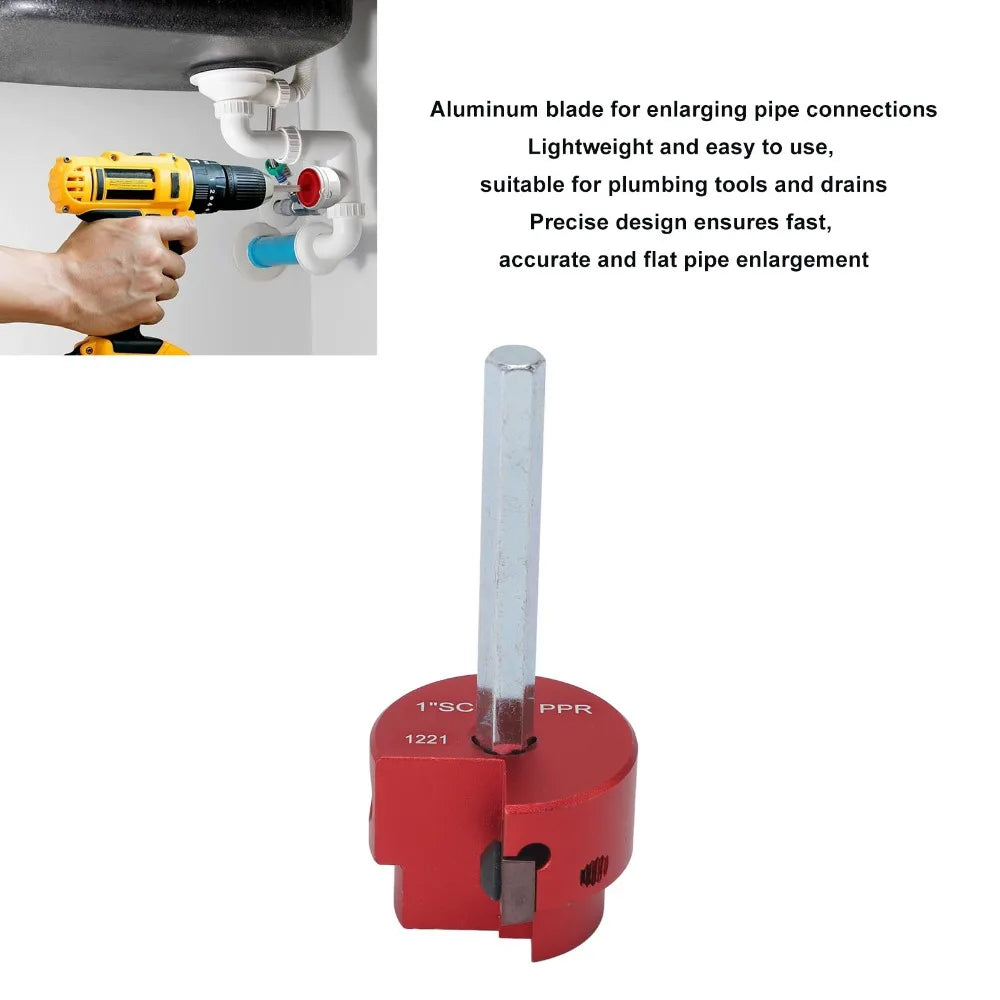 Aluminum Alloy Pipe Reamer Kit 1" 1.5" 2" PVC Socket Saver