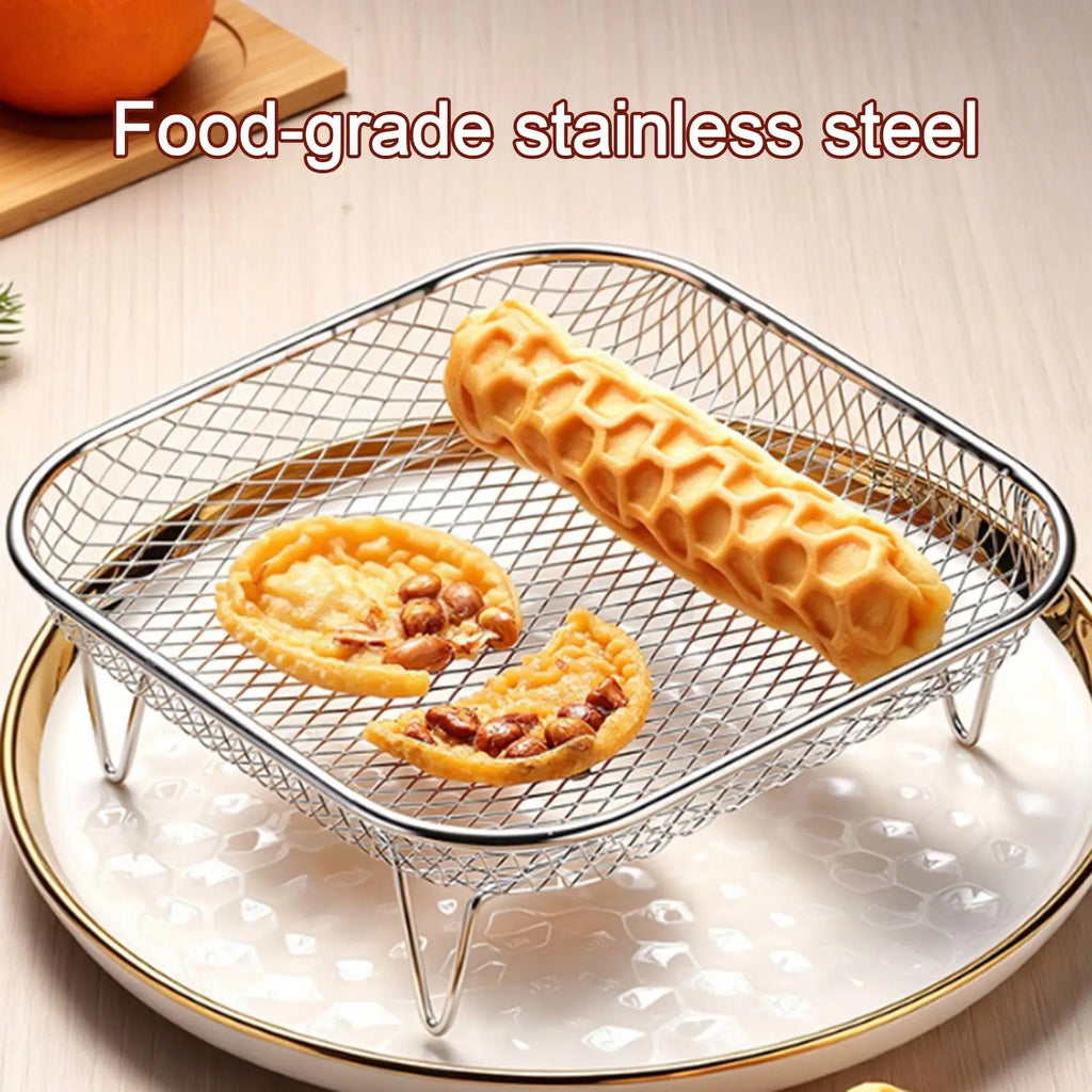 Stackable Stainless Steel Air Fryer Rack & Grill Mesh Basket Air Fryer Rack Nixie Default Title