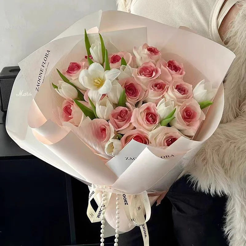 20Pcs Two-Sided Waterproof Flower Bouquet Wrapping Paper 58x58 Flower Wrapping Paper Nixie