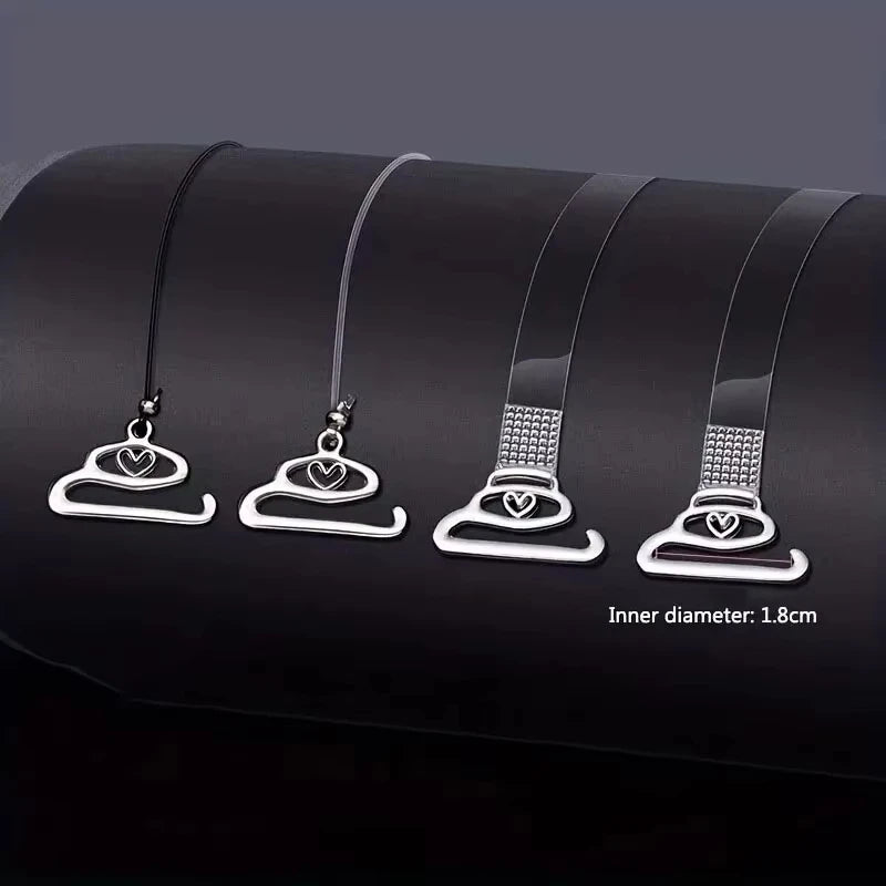 Invisible Adjustable Bra Shoulder Straps – Clear & Black Non-Slip Bra Shoulder Straps Nixie