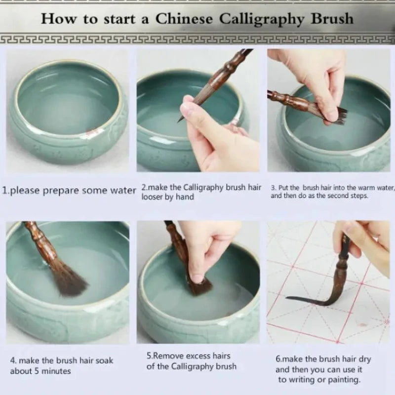 Chinese Calligraphy Brush – Large Weasel Hair Hopper-Shaped Pen Calligraphy Brush Nixie