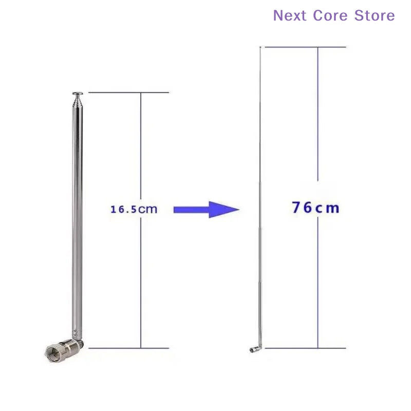 FM Telescopic Rod Antenna 3.5mm F-Type Adapter Kit (4/5Pcs) FM Radio Antenna Nixie