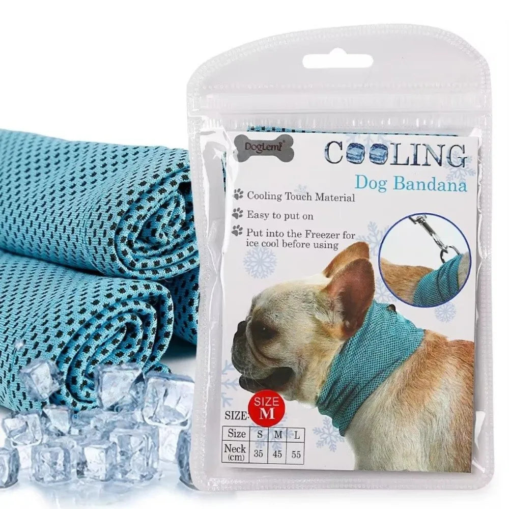 Dog Cooling Towel Scarf with Leash Hole – 3 Sizes | Nixie Pet Cooling Scarf Nixie