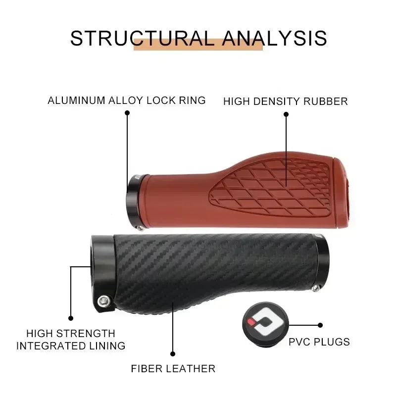 ODI Ergonomic Lock-On MTB Bike Grips — Rubber Handlebar Bike Handlebar Grips Nixie