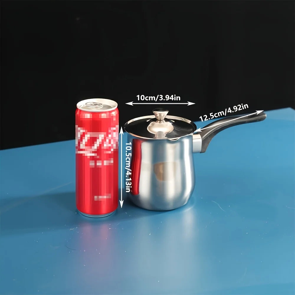 2-Piece Stainless Steel Mini Milk Pot & Butter Warmer Saucepan Mini Saucepan Set Nixie