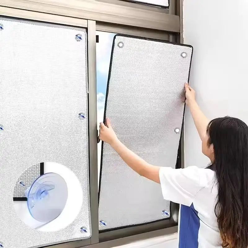 Aluminum Foil Window Sun Shade – UV Block & Privacy Film Window Sun Shade Nixie