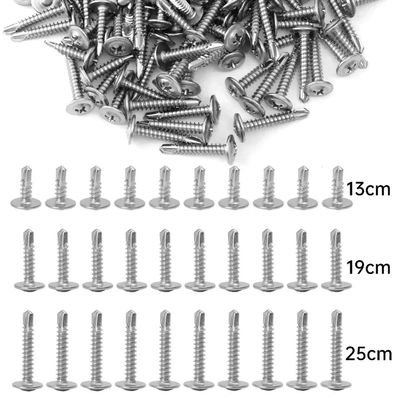 M4.2 Stainless Steel Self-Tapping Pan Head Screws 50/200 Pcs Self-Tapping Screws Nixie