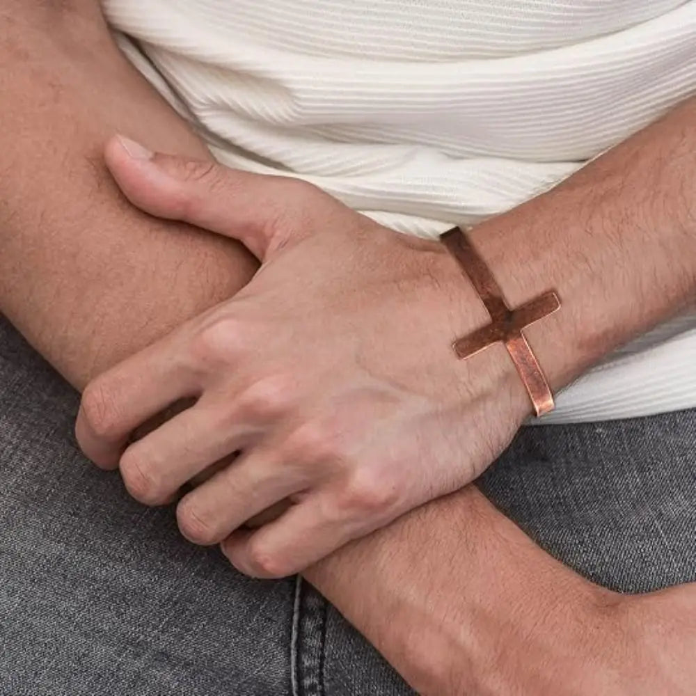 Pure Copper Open Cuff Bracelet – Adjustable Unisex Bangle