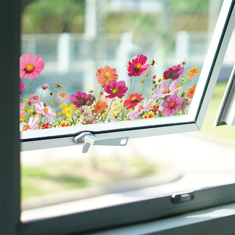 Colorful Flower Wall Stickers – Self-Adhesive PVC Decals Wall Decal Sticker Nixie