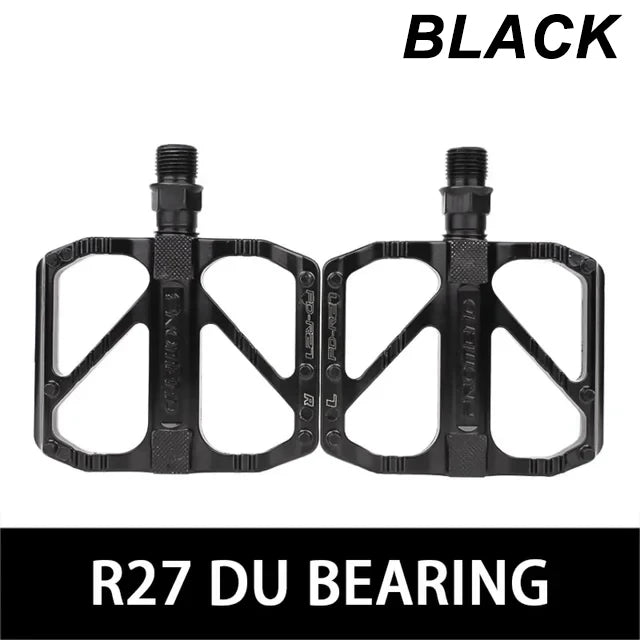 PROMEND Ultralight Flat Bike Pedals R27 M29 DU Bearing MTB BMX Flat Bike Pedals Nixie Pedal R27 Black