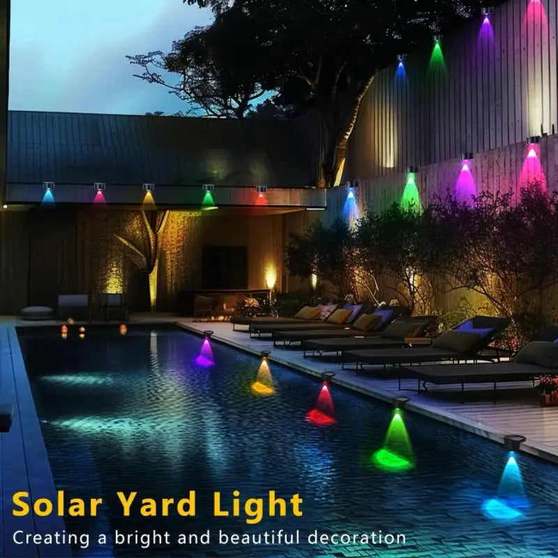 Solar RGB LED Garden Step & Pool Edge Light – Waterproof