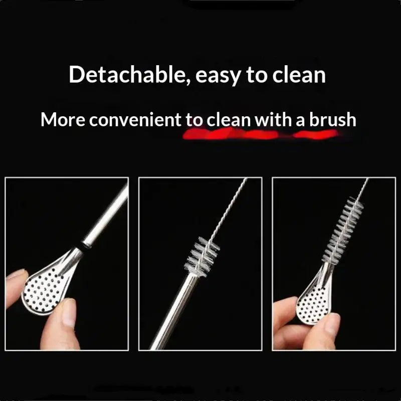 Stainless Steel Bombilla Filter Straw – Reusable Yerba Mate Set Bombilla Filter Straw Nixie