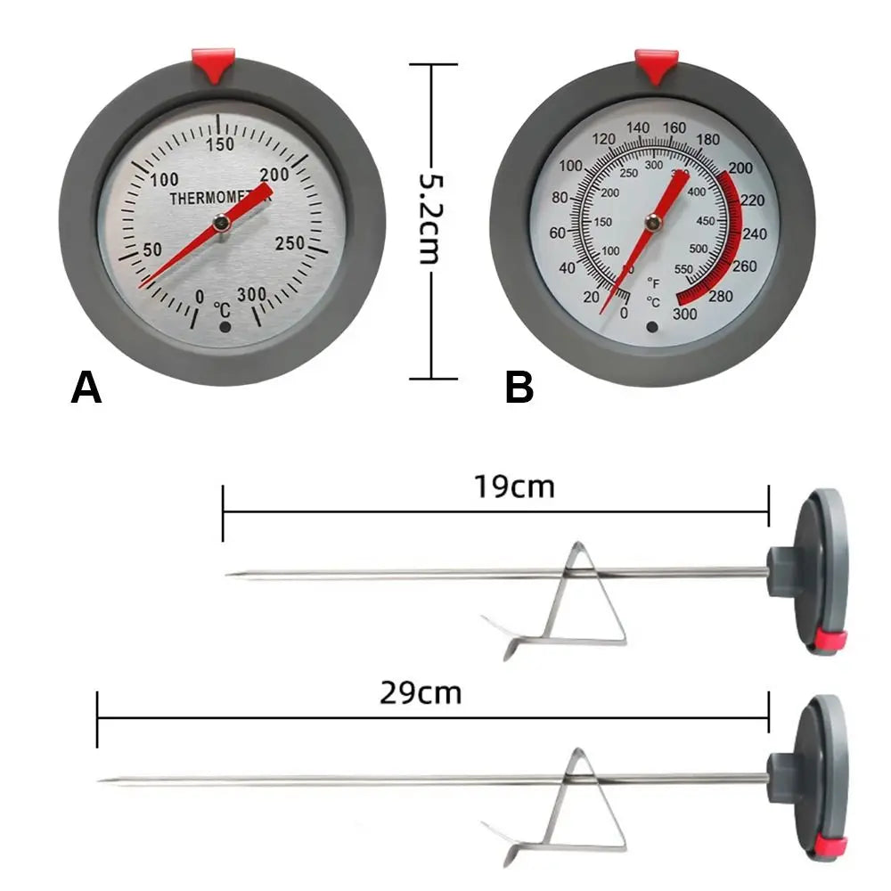 Instant Read Stainless Steel Food Thermometer – Dual Scale BBQ Food Thermometer Nixie