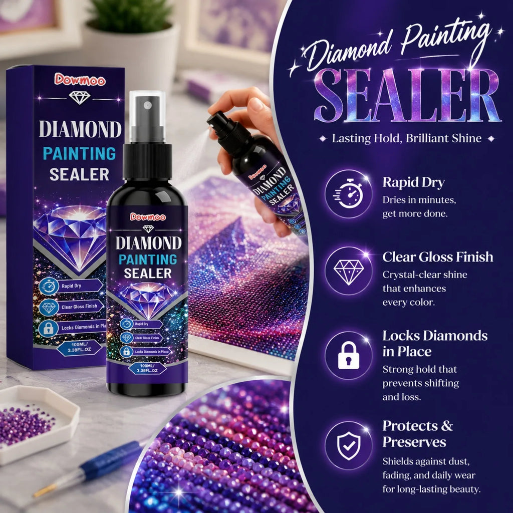 Diamond Painting Sealer Spray – Rapid Dry Clear Gloss Finish Craft Sealer Spray Nixie