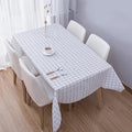 PEVA Waterproof Plaid Tablecloth 137x90cm | Party & Picnic Waterproof Tablecloth Nixie White