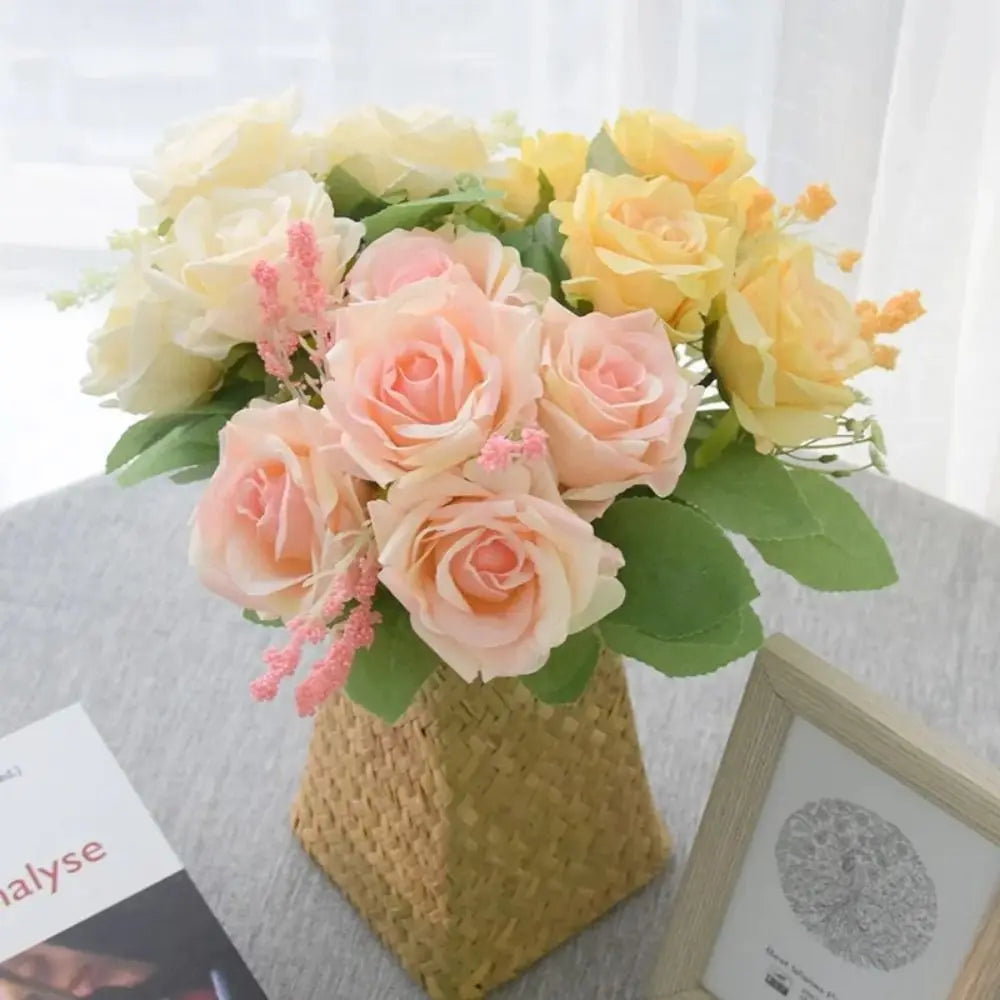5-Head Silk Artificial Hydrangea Flowers – Wedding & Home Décor