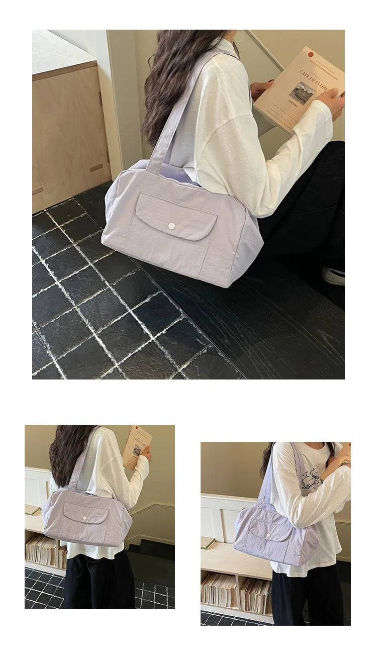 Lightweight Large-Capacity Women's Sports & Travel Shoulder Bag Women's Shoulder Bag Nixie Light Purple