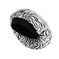 Floral Satin Sleep Bonnet – Elastic Wide Band Hair Wrap Cap