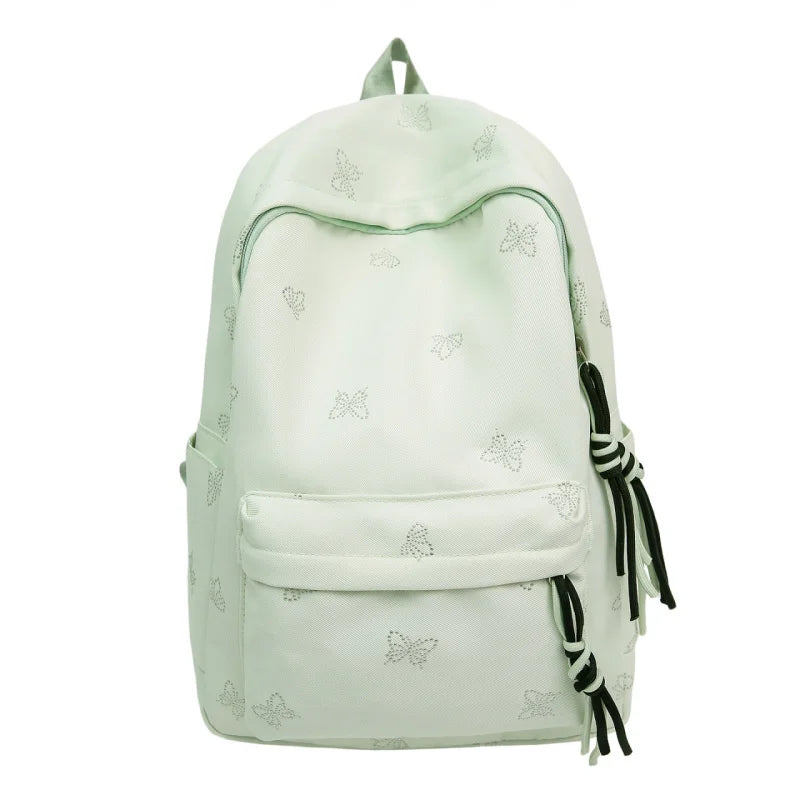 Japanese Style Solid Color Casual Backpack – Unisex Campus Bag