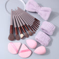 20Pc Makeup Brush Set – Sponges, Puffs, Hair Band Included Makeup Brush Set Nixie Default Title