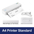 INSTOFC A4 Bluetooth Inkless Thermal Printer – Portable Rechargeable Portable Thermal Printer Nixie White A4 Printer