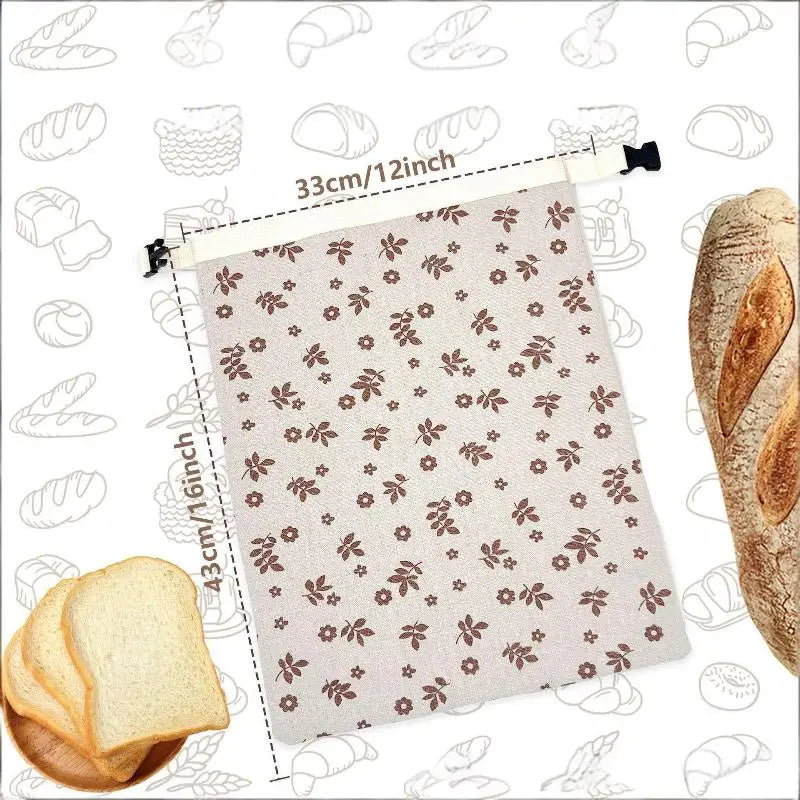 Reusable Beeswax Bread Bag – Eco Linen Food Storage Pouch Food Storage Bag Nixie