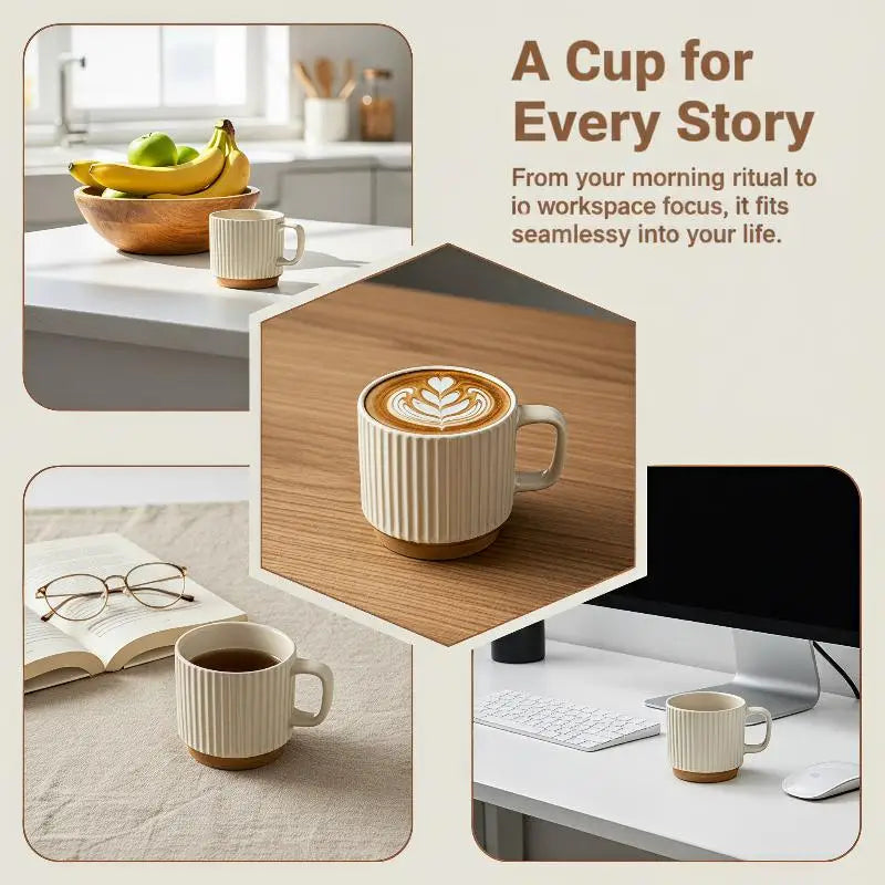 Thickened Ceramic Mug with Handle – Modern White Coffee Cup Ceramic Coffee Mug Nixie